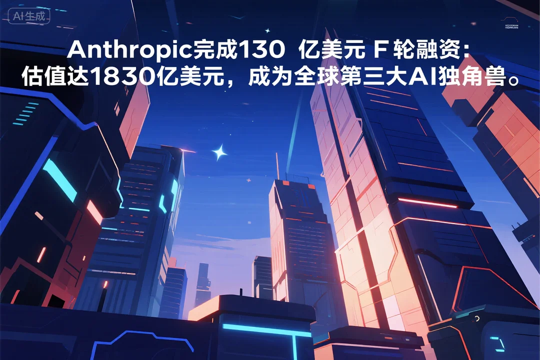 Anthropic完成130亿美元F轮融资：估值达1830亿美元，成为全球第三大AI独角兽