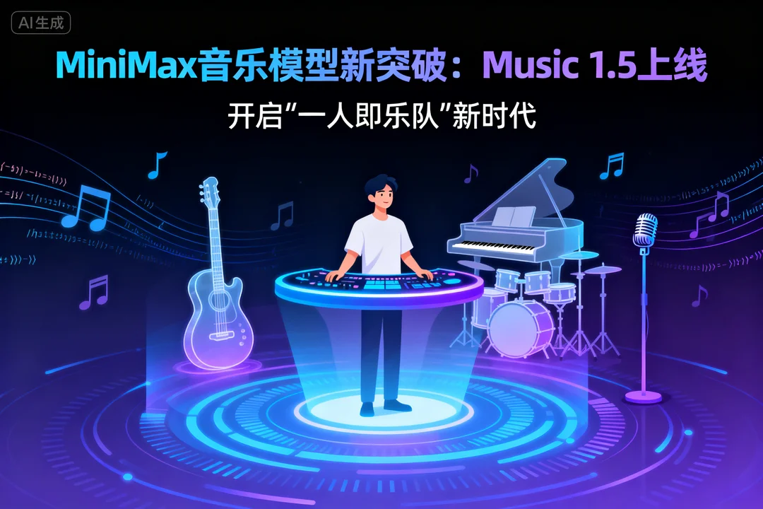 MiniMax音乐模型新突破：Music 1.5上线，开启"一人即乐队"新时代