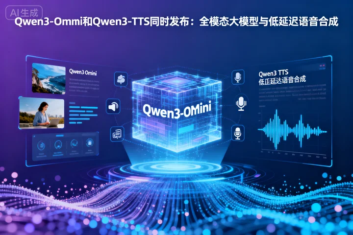 Qwen3-Omni和Qwen3-TTS同时发布：全模态大模型与低延迟语音合成