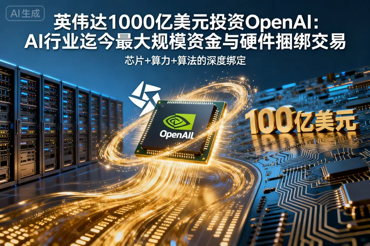 英伟达1000亿美元投资OpenAI：AI行业迄今最大规模资金与硬件捆绑交易