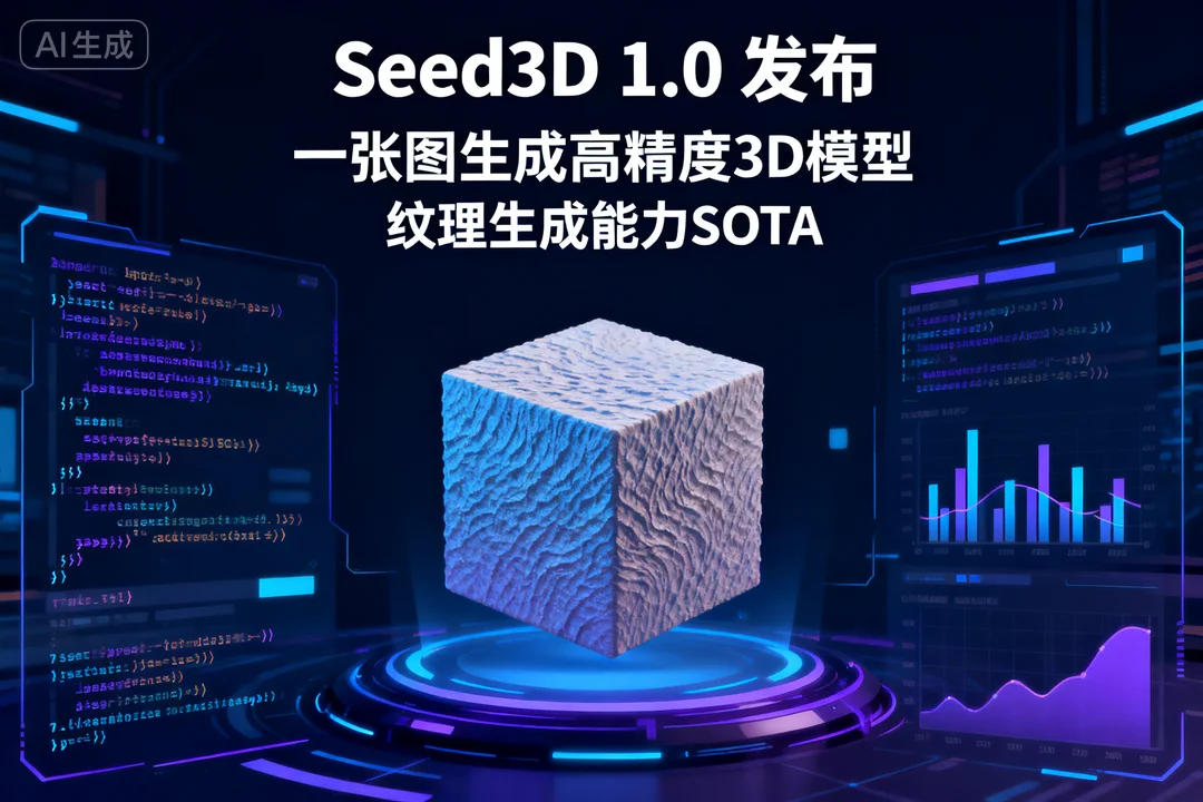 Seed3D 1.0 发布,一张图生成高精度 3D 模型,纹理生成能力 SOTA