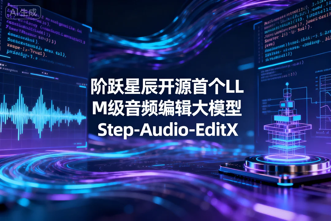 阶跃星辰开源首个LLM级音频编辑大模型Step-Audio-EditX